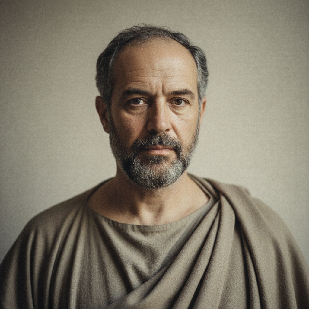 Photorealistic historical reconstruction of Aristotle