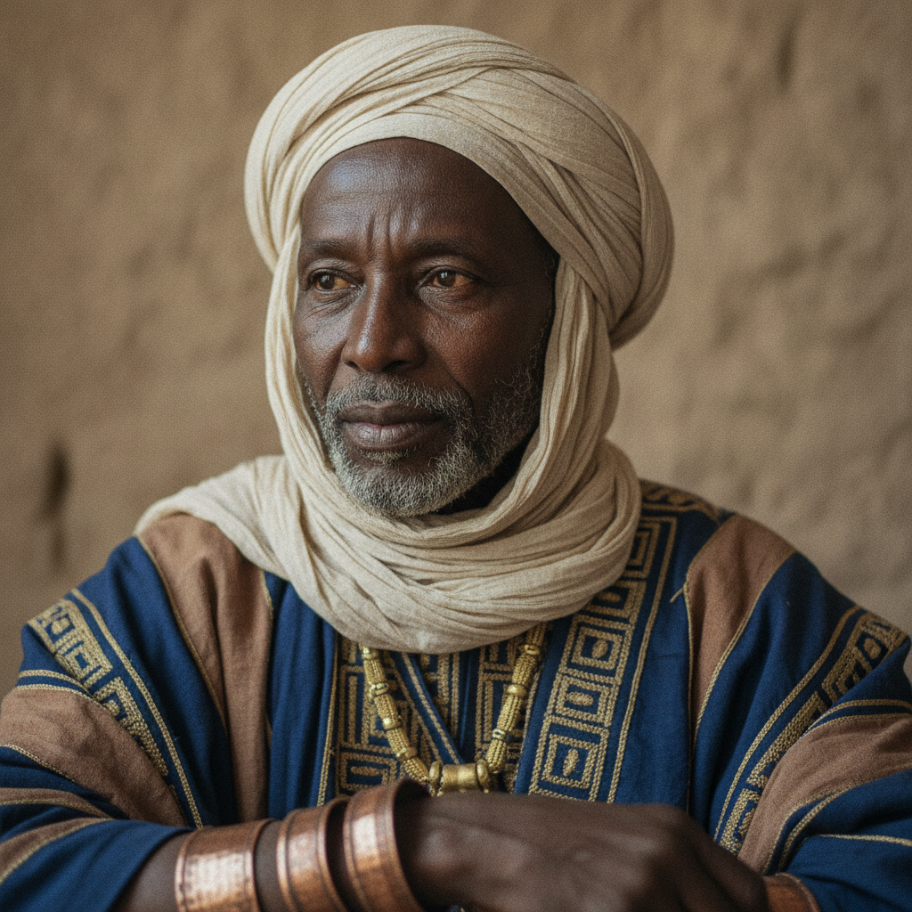 Photorealistic historical reconstruction of Askia Muhammad I