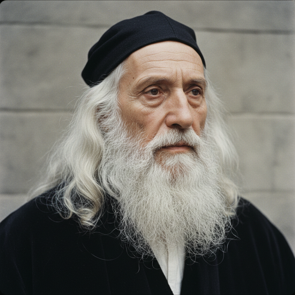 Photorealistic historical reconstruction of Leonardo da Vinci