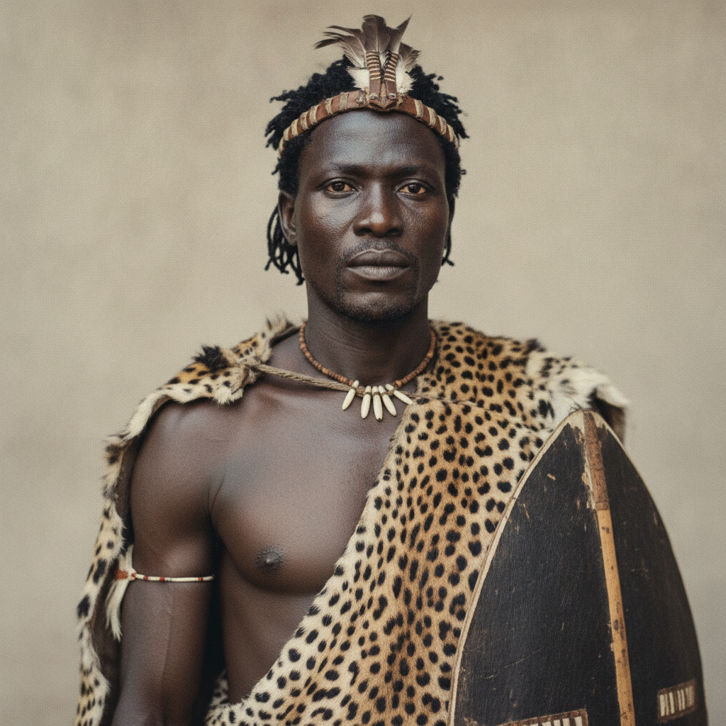 Photorealistic historical reconstruction of Shaka Zulu